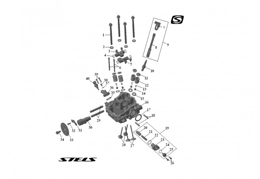 Головка цилиндра ДВС (задняя), квадроцикл Stels Guepard 650G