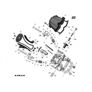 Головка цилиндра ДВС (передняя, с электростартером)